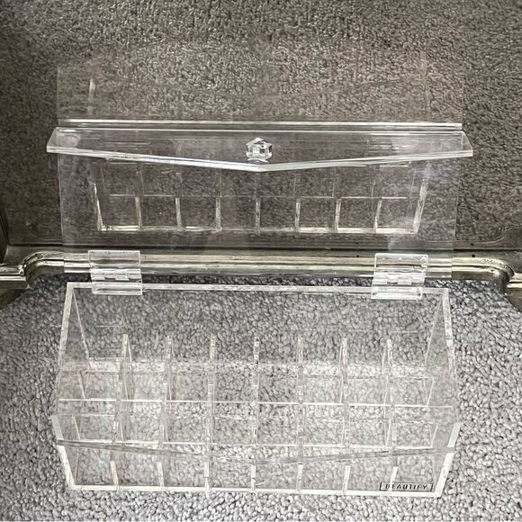 Premium Acrylic 24 Lipstick Organizer Makeup Storage, 5mm with Lid - Picture 3 of 3